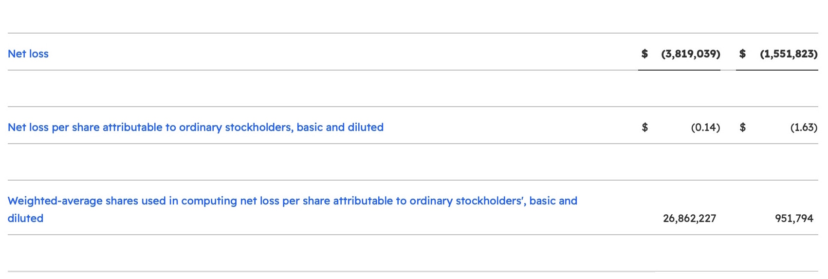 Consolidated Statement of Operations